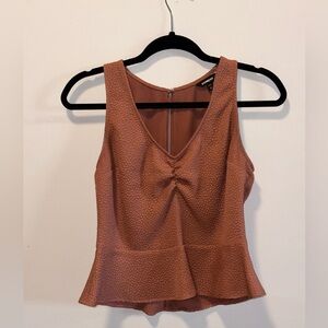 EXPRESS Rust Orange Peplum Tank Top